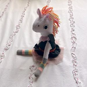 Unicorn Bat Sitting Halloween Doll Decor